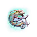 Chameleon tattoo design idea