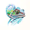 Chameleon tattoo design idea