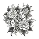 three sisters tattoo design idea