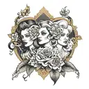three sisters tattoo design idea