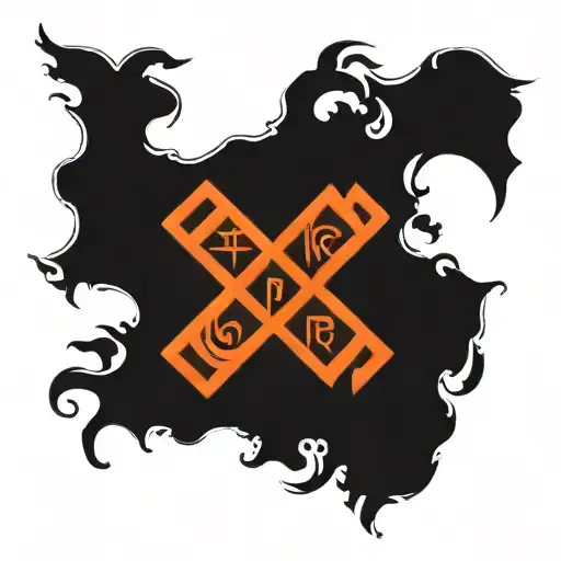 gaelic or runic text tattoo design idea