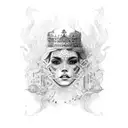 Corona Rey tattoo design idea