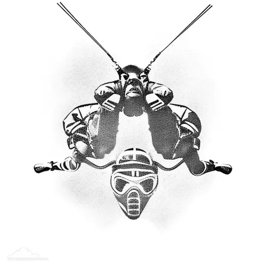 skydiving riding motorcycle and scuba diving tattoo design idea