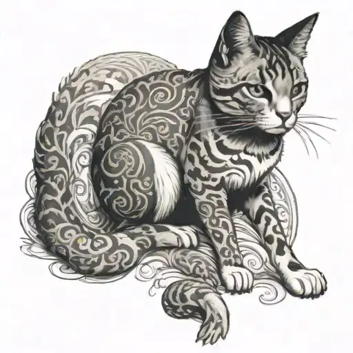 MANEIKI NEKO tattoo design idea