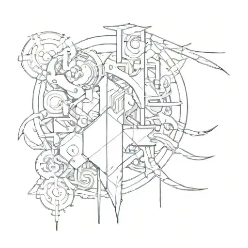 blocked tattoo design idea