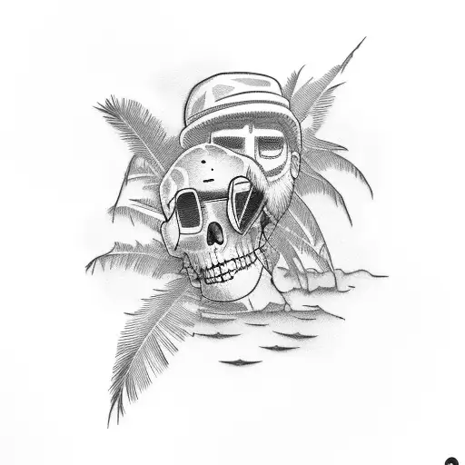 Parlor Boys text with Palm Tree tattoo design idea