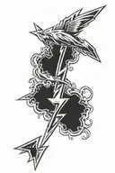 Thunderbolt tattoo design idea