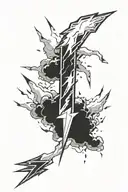 Thunderbolt tattoo design idea
