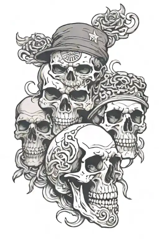 suicideboys with skull and $ tattoo design idea