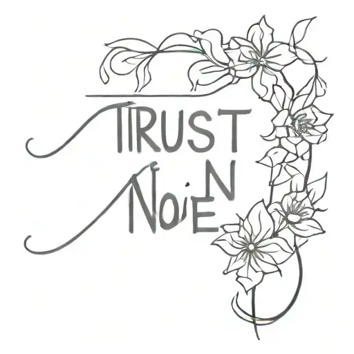 trust no one tattoo design idea