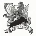 trust no one on hand tattoo design idea