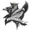 trust no one tattoo design idea