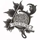trust no one tattoo design idea