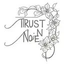 trust no one tattoo design idea
