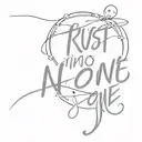 trust no one tattoo design idea