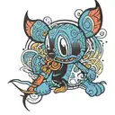 Stitch mickey mouse tattoo design idea