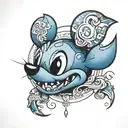 Stitch mickey mouse tattoo design idea