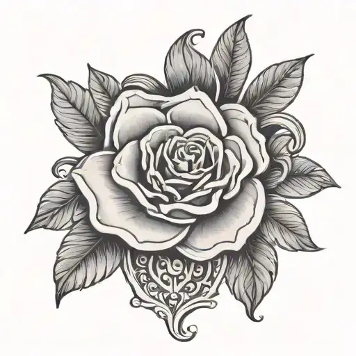 corazón margarita  tattoo design idea