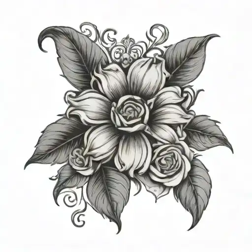 corazón margarita corona   tattoo design idea