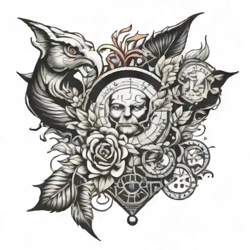 stock trading charts tattoo design idea