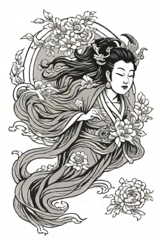 guanyin bodhisattva tattoo design idea