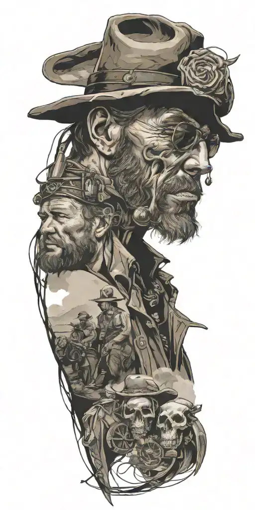 western tattoo design idea