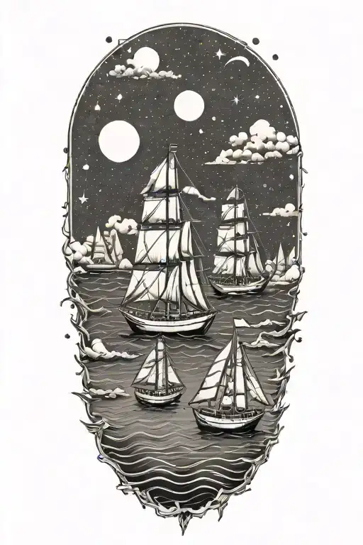 burn the boats tattoo design idea