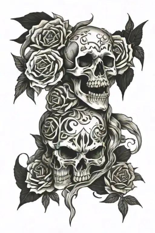 fear no evil for you are with me tattoo design idea
