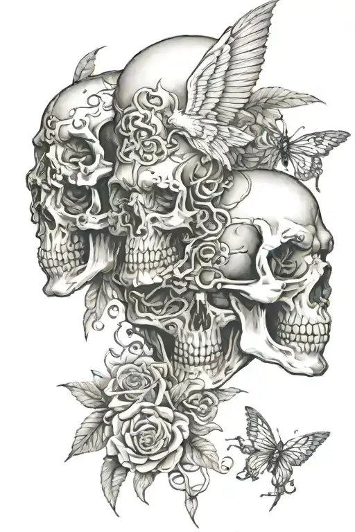 fear no evil for you are with me tattoo design idea