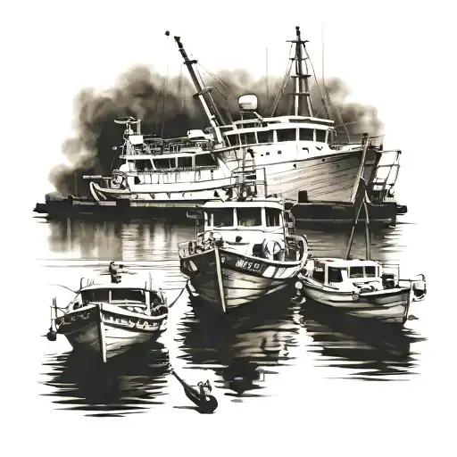 burn the boats tattoo design idea