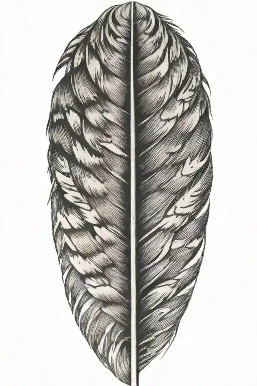 eagle feather tattoo design idea