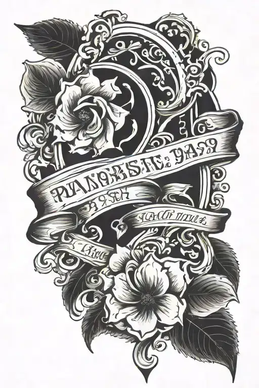 psalms 23:4 bold written tattoo design idea