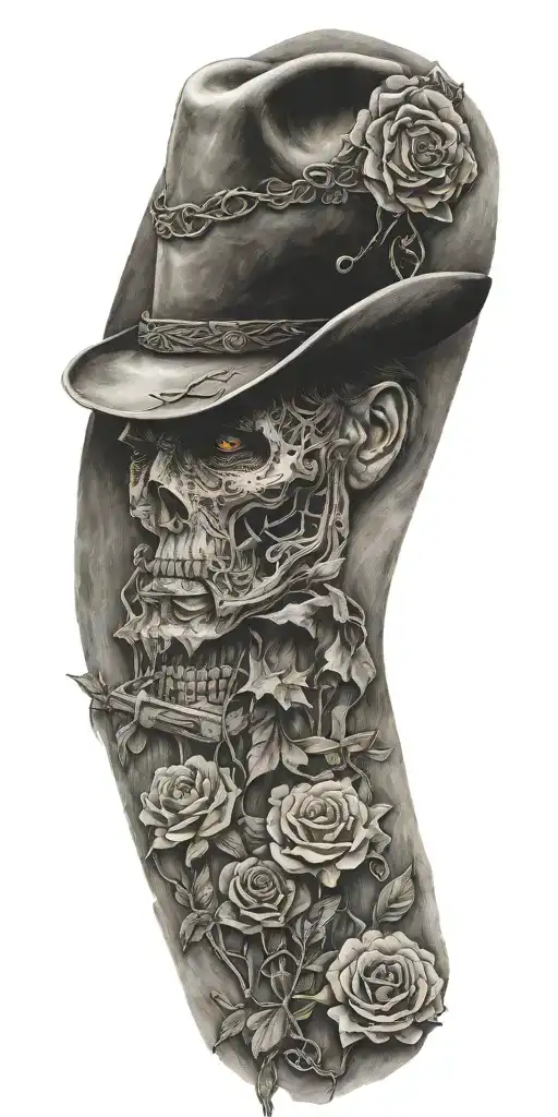 western tattoo design idea