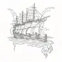burn the boats tattoo design idea