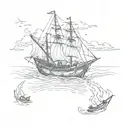 burn the boats tattoo design idea