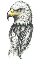 eagle feather tattoo design idea