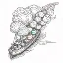 burn the boats tattoo design idea
