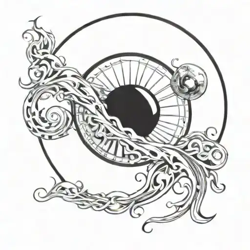 Aquarius sun Sagittarius moon cancer rising tattoo design idea