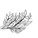 ash tree leaves tattoo design idea