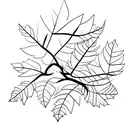 ash tree leaves tattoo design idea