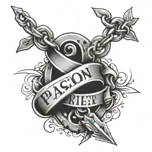 open letter with a broken chain transforming. words saying "i found beauty right here and the passion to give"  tattoo design idea