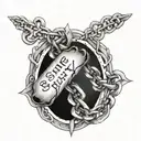 open letter with a broken chain transforming. words saying "i found beauty right here and the passion to give"  tattoo design idea