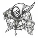 nun alastor hazbin hotel tattoo design idea