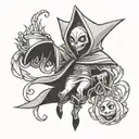nun alastor hazbin hotel tattoo design idea