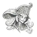 nun alastor hazbin hotel tattoo design idea