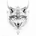 wolf teeth viking tattoo design idea
