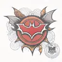 red Batman logo  tattoo design idea