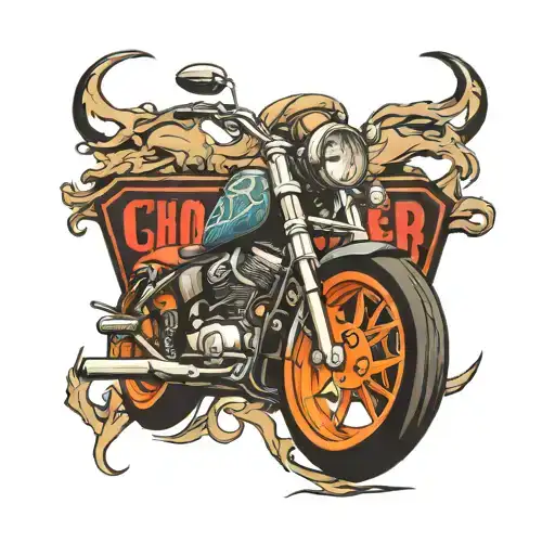 chopper motorcycles Türkiye Baba Love Health tattoo design idea