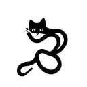 cat pretzel  tattoo design idea