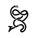 cat pretzel  tattoo design idea